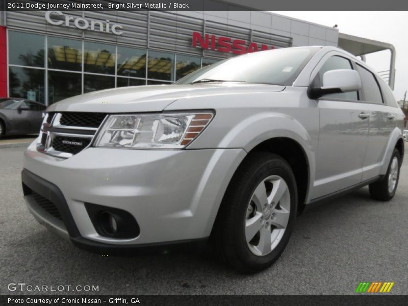 Bright Silver Metallic / Black 2011 Dodge Journey Mainstreet