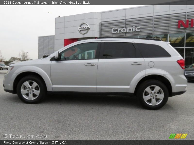 Bright Silver Metallic / Black 2011 Dodge Journey Mainstreet