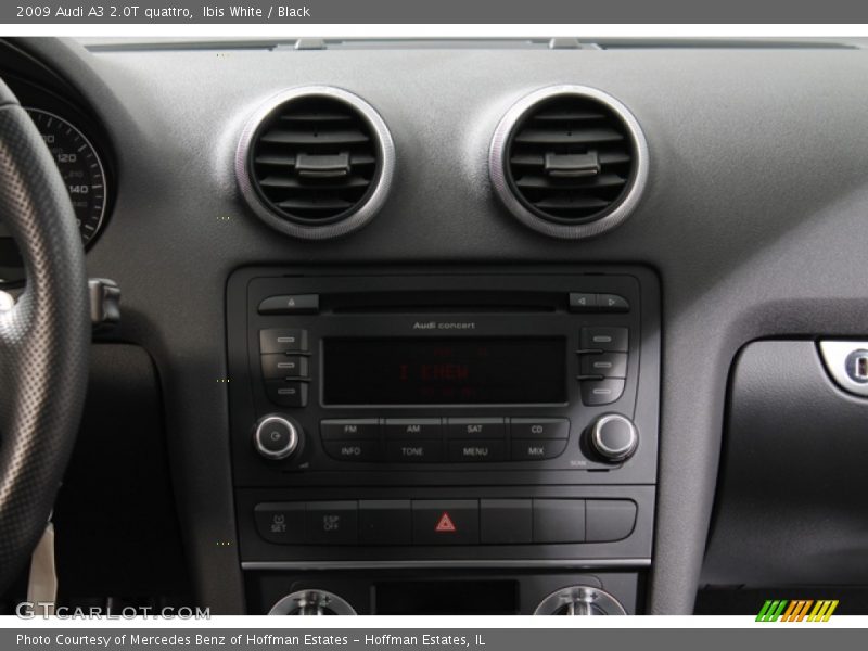 Ibis White / Black 2009 Audi A3 2.0T quattro