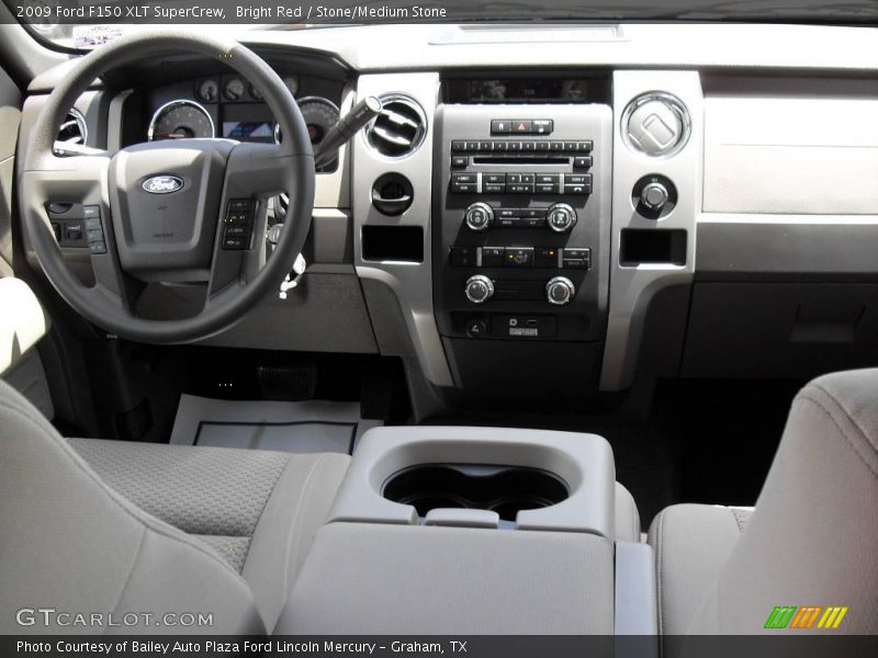 Bright Red / Stone/Medium Stone 2009 Ford F150 XLT SuperCrew