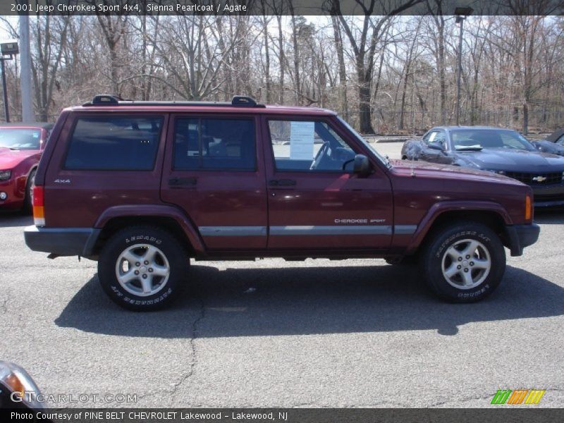 Sienna Pearlcoat / Agate 2001 Jeep Cherokee Sport 4x4