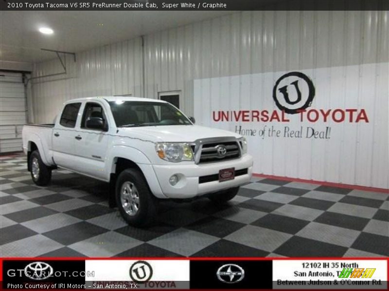 Super White / Graphite 2010 Toyota Tacoma V6 SR5 PreRunner Double Cab