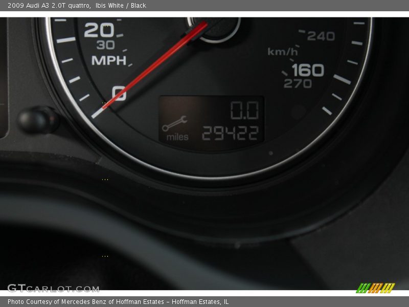 Ibis White / Black 2009 Audi A3 2.0T quattro