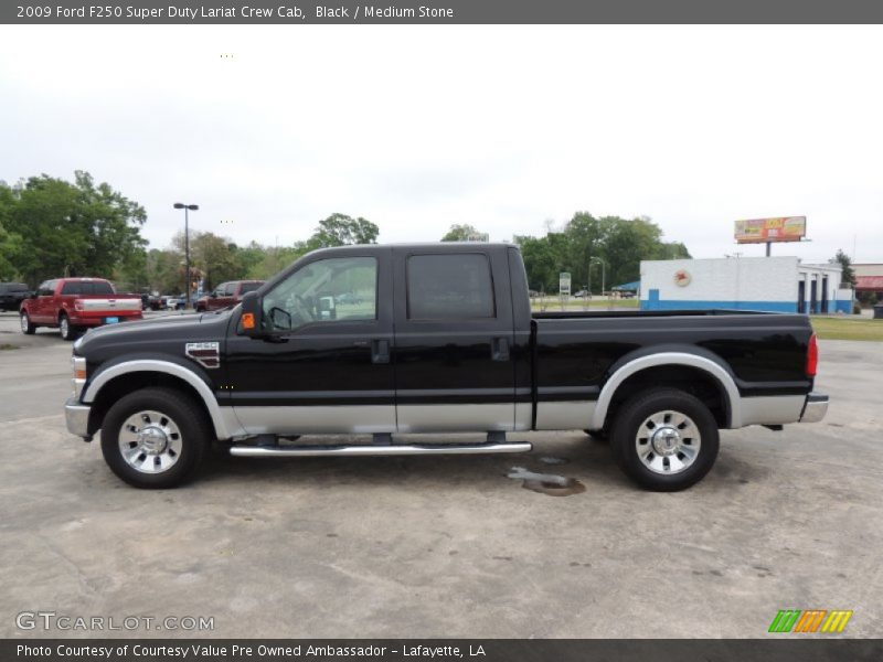 Black / Medium Stone 2009 Ford F250 Super Duty Lariat Crew Cab
