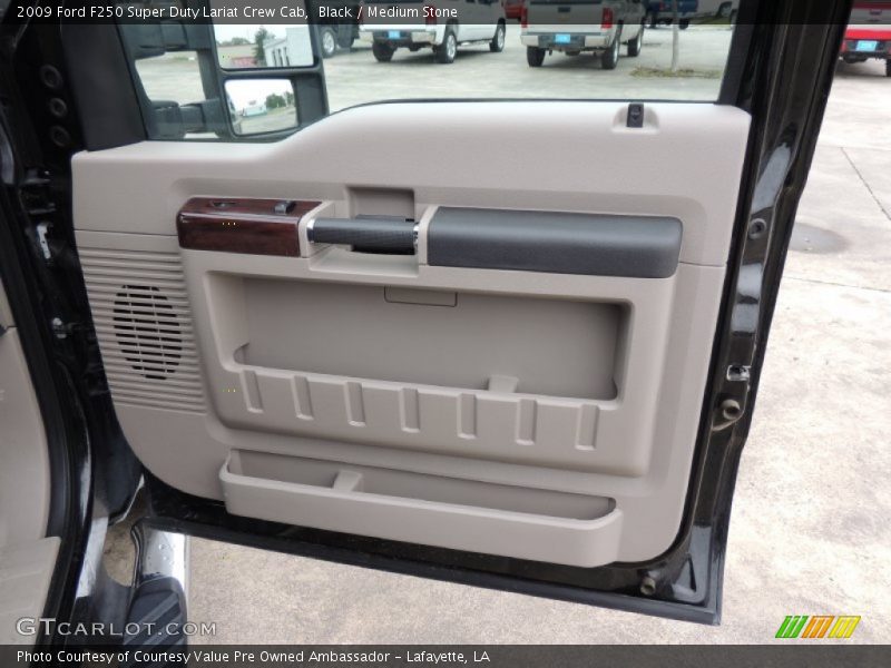 Black / Medium Stone 2009 Ford F250 Super Duty Lariat Crew Cab