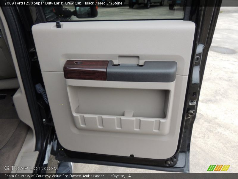 Black / Medium Stone 2009 Ford F250 Super Duty Lariat Crew Cab