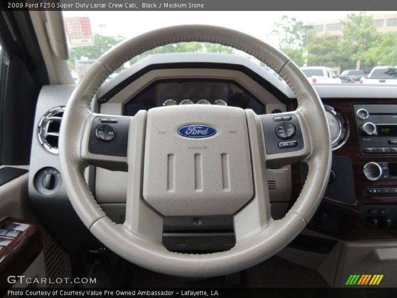 Black / Medium Stone 2009 Ford F250 Super Duty Lariat Crew Cab