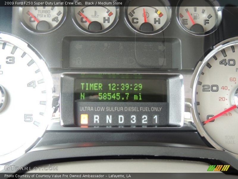 Black / Medium Stone 2009 Ford F250 Super Duty Lariat Crew Cab