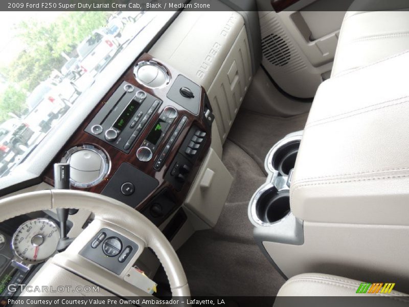 Black / Medium Stone 2009 Ford F250 Super Duty Lariat Crew Cab