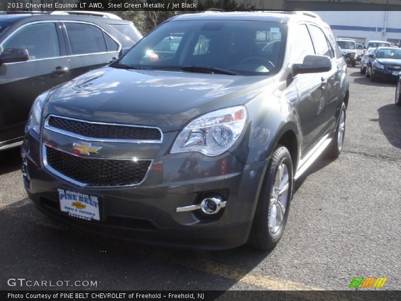 Steel Green Metallic / Jet Black 2013 Chevrolet Equinox LT AWD