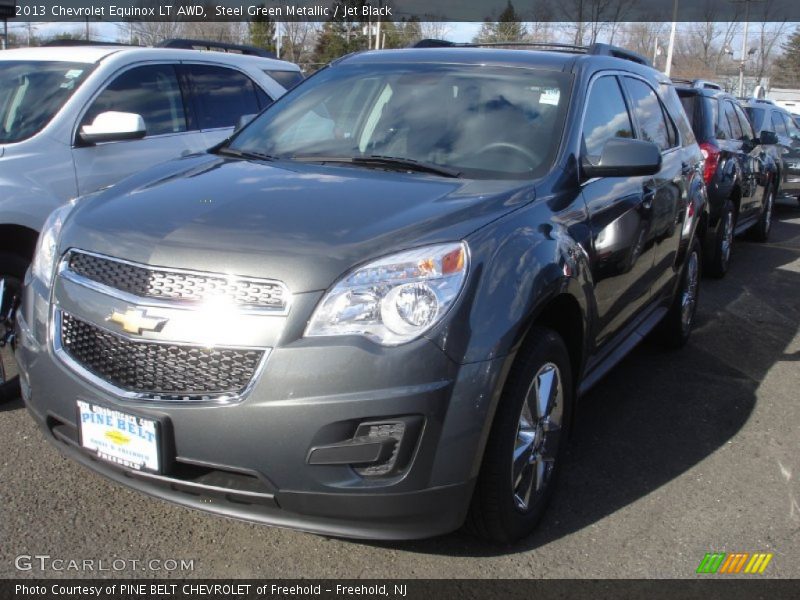 Steel Green Metallic / Jet Black 2013 Chevrolet Equinox LT AWD