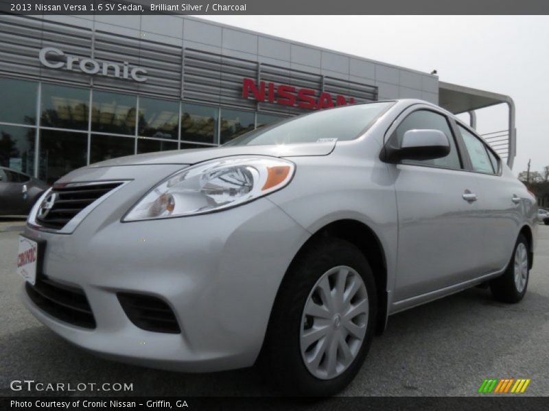 Brilliant Silver / Charcoal 2013 Nissan Versa 1.6 SV Sedan