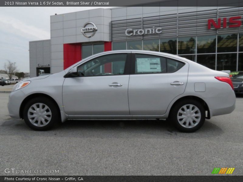 Brilliant Silver / Charcoal 2013 Nissan Versa 1.6 SV Sedan