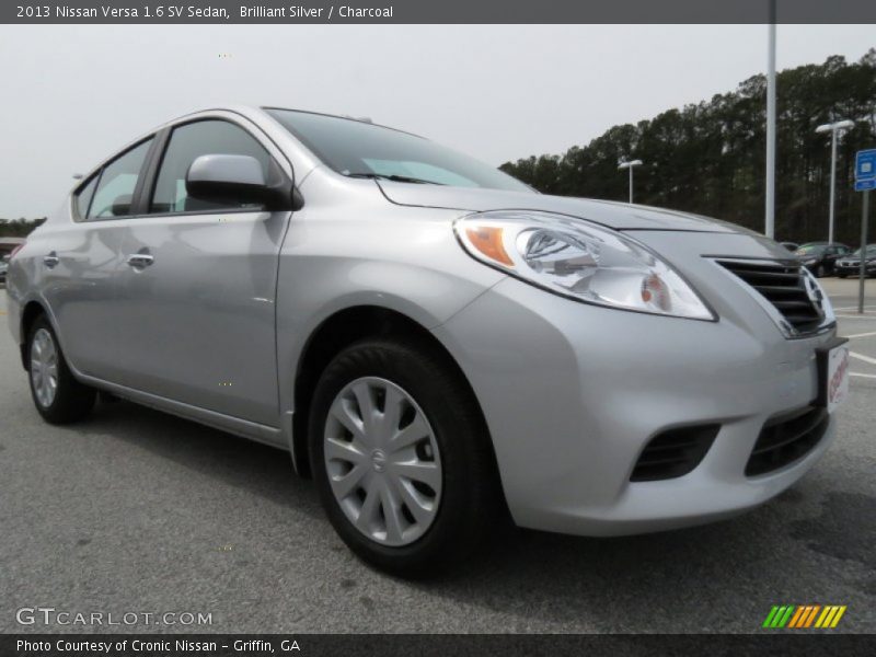 Brilliant Silver / Charcoal 2013 Nissan Versa 1.6 SV Sedan