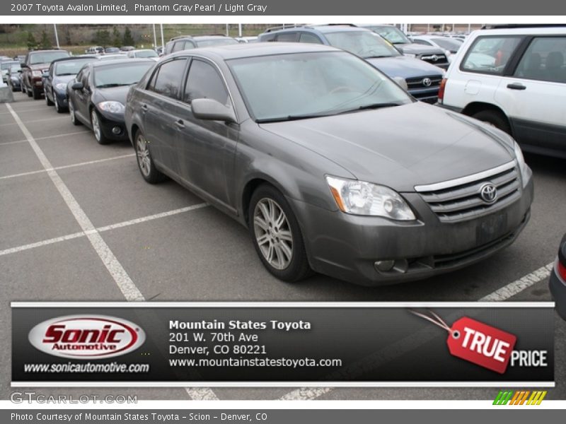 Phantom Gray Pearl / Light Gray 2007 Toyota Avalon Limited