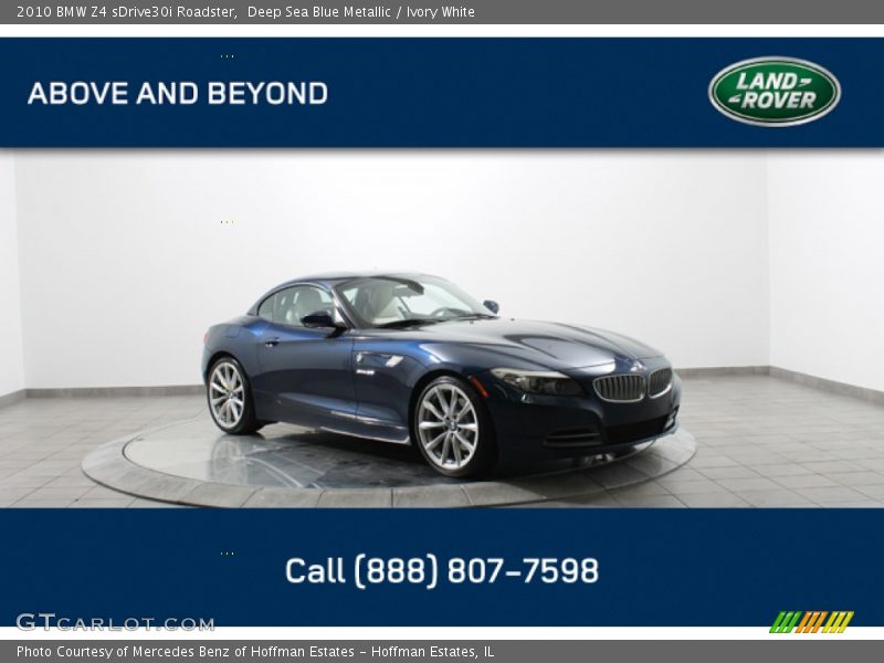 Deep Sea Blue Metallic / Ivory White 2010 BMW Z4 sDrive30i Roadster