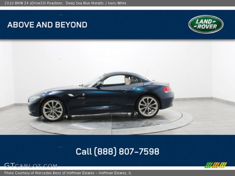 Deep Sea Blue Metallic / Ivory White 2010 BMW Z4 sDrive30i Roadster