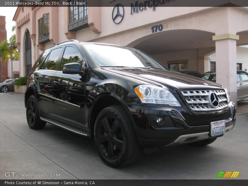 Black / Black 2011 Mercedes-Benz ML 350