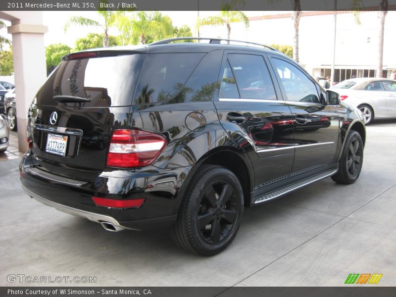 Black / Black 2011 Mercedes-Benz ML 350