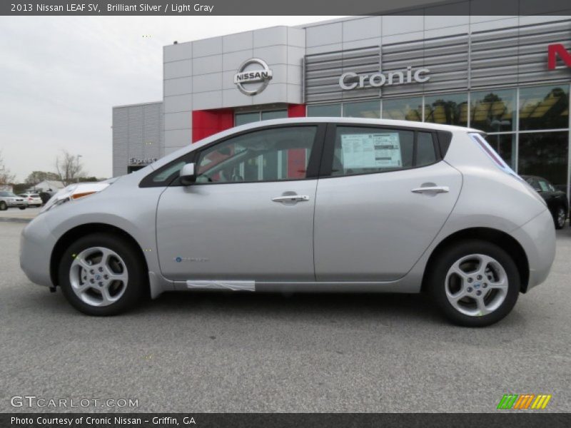 Brilliant Silver / Light Gray 2013 Nissan LEAF SV