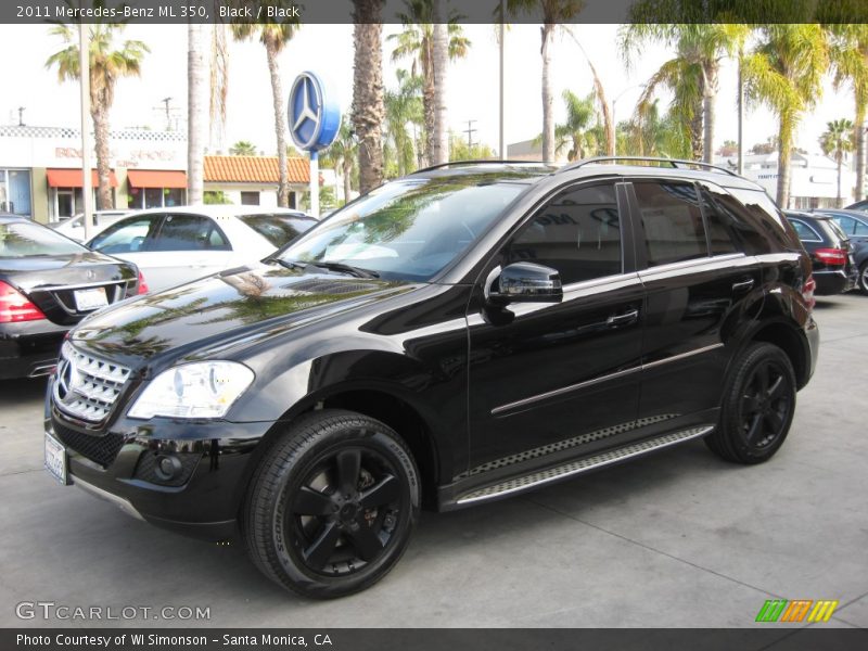Black / Black 2011 Mercedes-Benz ML 350