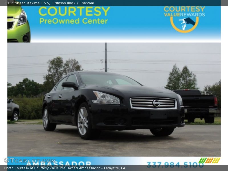 Crimson Black / Charcoal 2012 Nissan Maxima 3.5 S