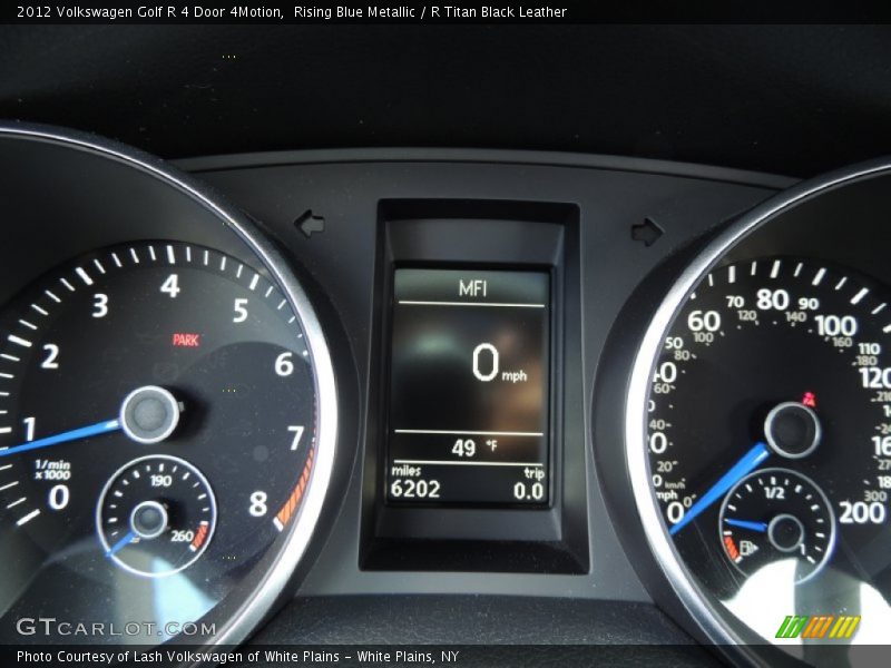 Rising Blue Metallic / R Titan Black Leather 2012 Volkswagen Golf R 4 Door 4Motion