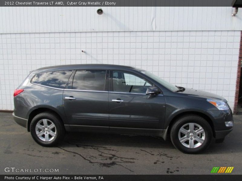 Cyber Gray Metallic / Ebony 2012 Chevrolet Traverse LT AWD