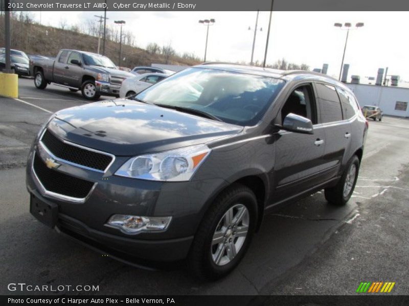 Cyber Gray Metallic / Ebony 2012 Chevrolet Traverse LT AWD