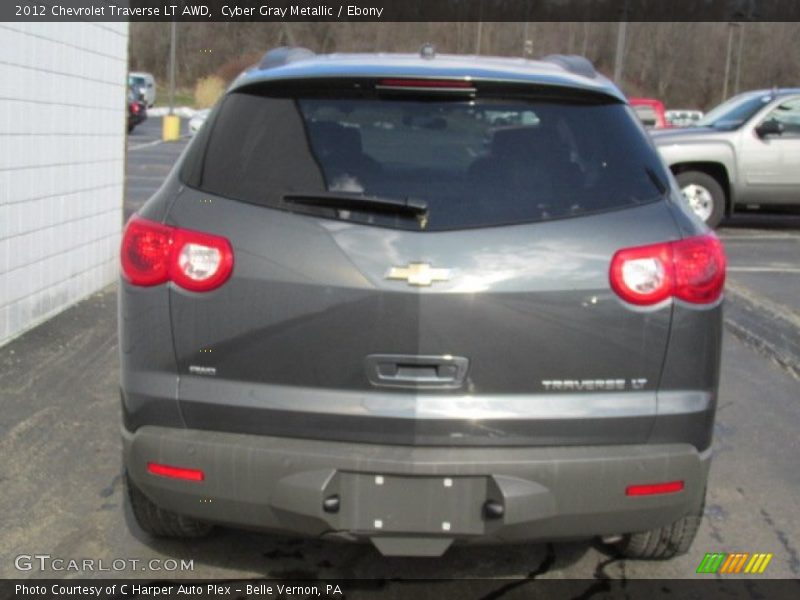 Cyber Gray Metallic / Ebony 2012 Chevrolet Traverse LT AWD