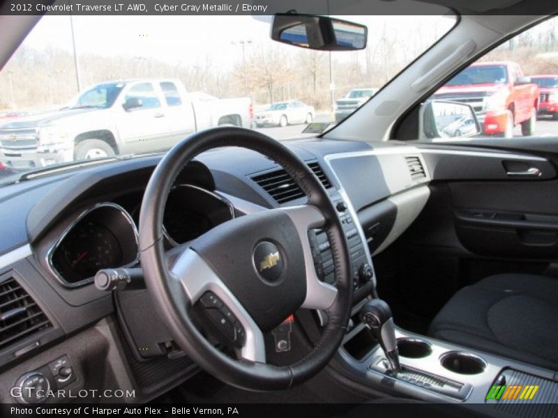Cyber Gray Metallic / Ebony 2012 Chevrolet Traverse LT AWD