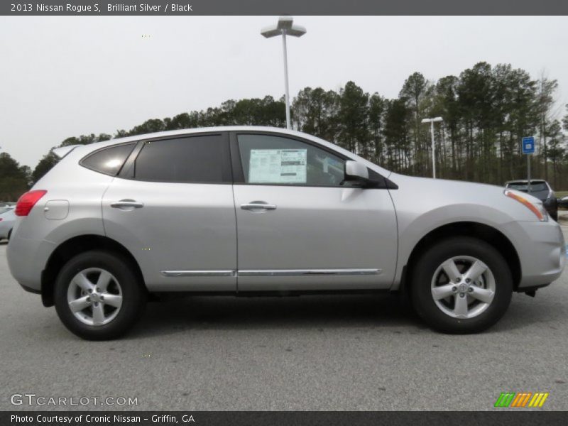Brilliant Silver / Black 2013 Nissan Rogue S