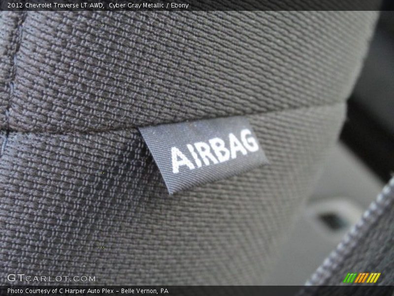 Cyber Gray Metallic / Ebony 2012 Chevrolet Traverse LT AWD