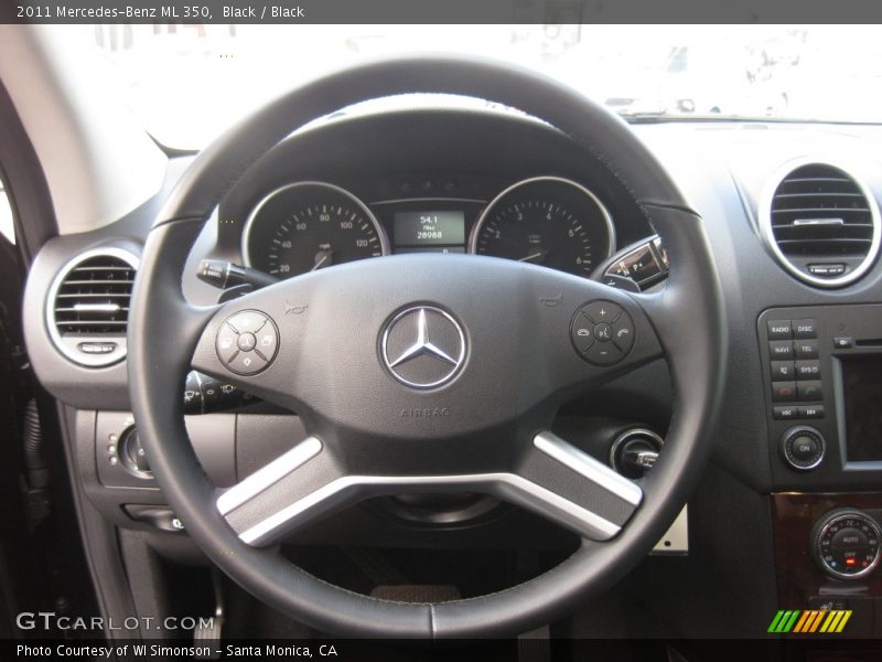 Black / Black 2011 Mercedes-Benz ML 350