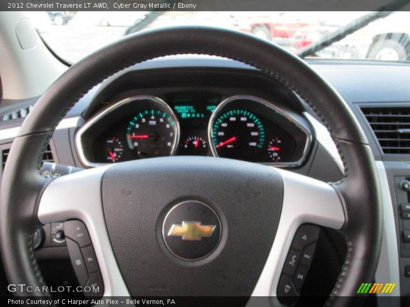 Cyber Gray Metallic / Ebony 2012 Chevrolet Traverse LT AWD