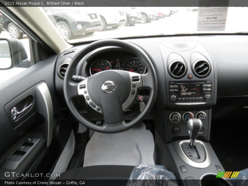 Brilliant Silver / Black 2013 Nissan Rogue S