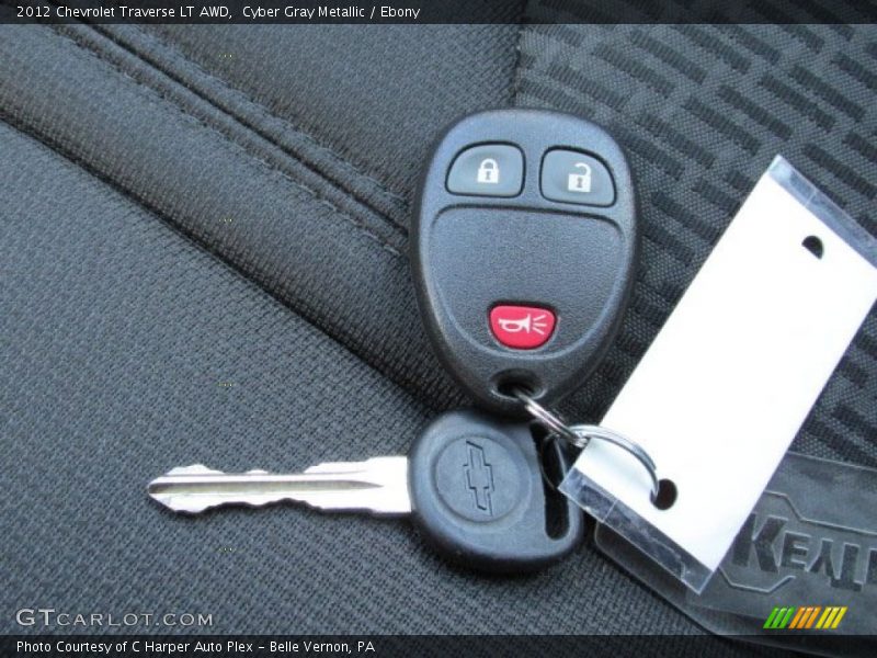 Cyber Gray Metallic / Ebony 2012 Chevrolet Traverse LT AWD