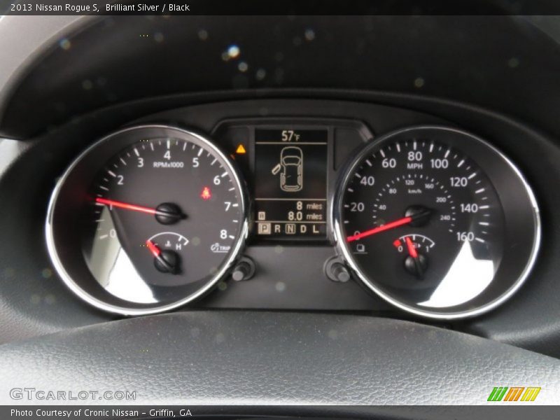 Brilliant Silver / Black 2013 Nissan Rogue S