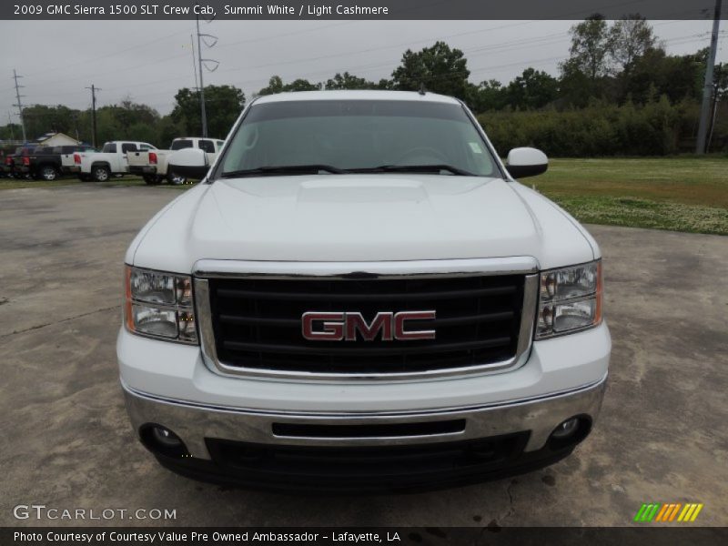 Summit White / Light Cashmere 2009 GMC Sierra 1500 SLT Crew Cab