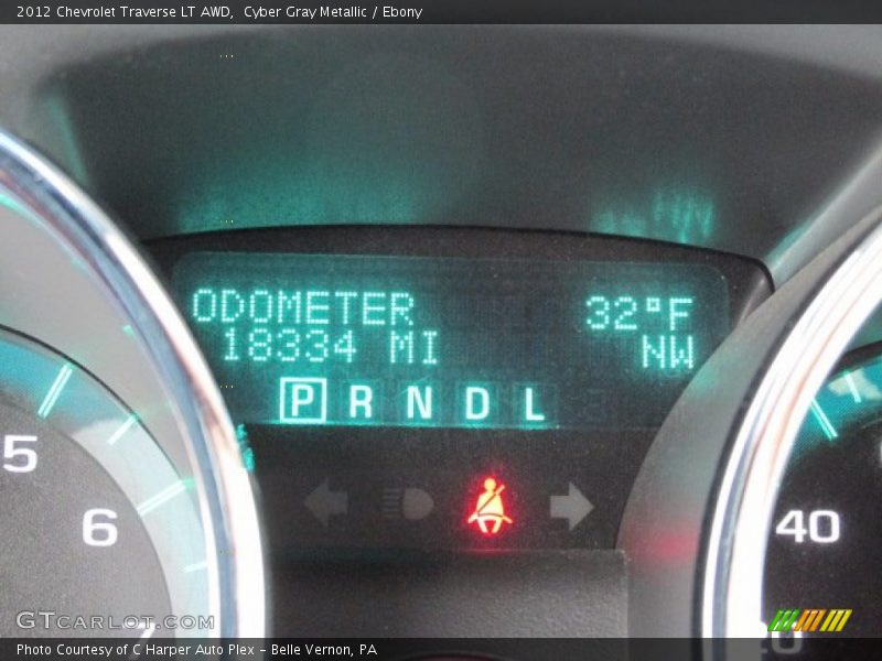 Cyber Gray Metallic / Ebony 2012 Chevrolet Traverse LT AWD