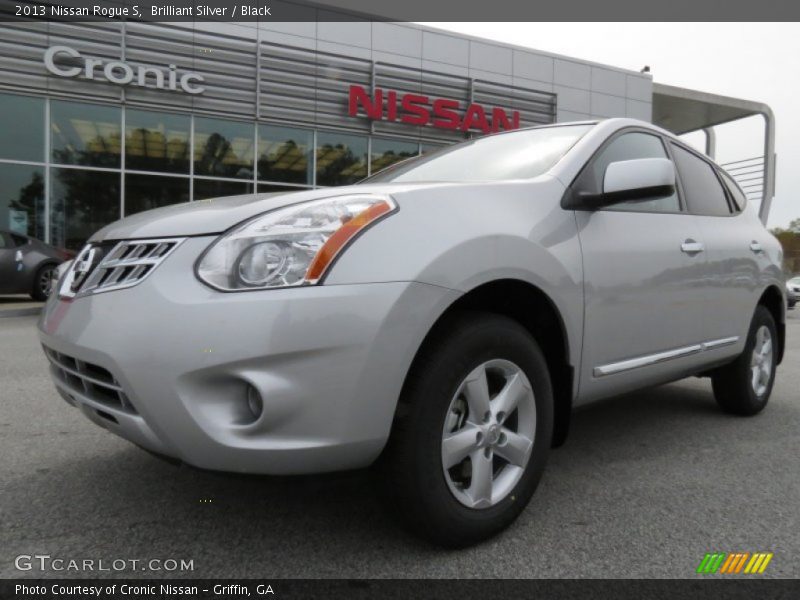 Brilliant Silver / Black 2013 Nissan Rogue S
