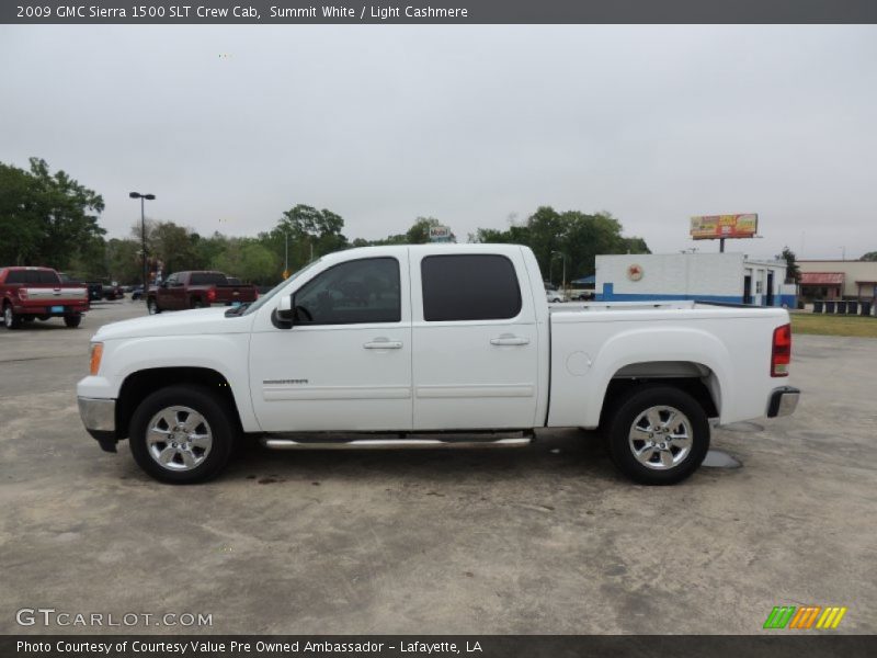 Summit White / Light Cashmere 2009 GMC Sierra 1500 SLT Crew Cab