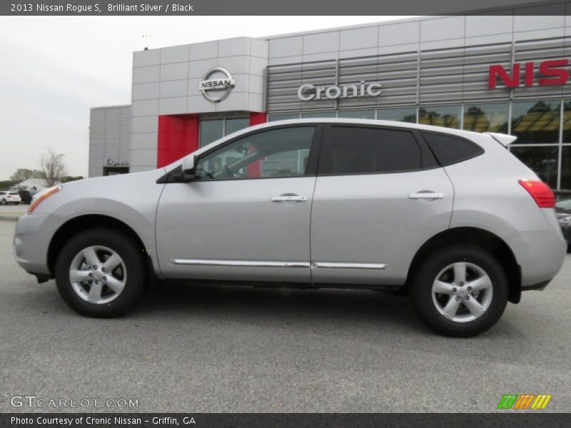 Brilliant Silver / Black 2013 Nissan Rogue S