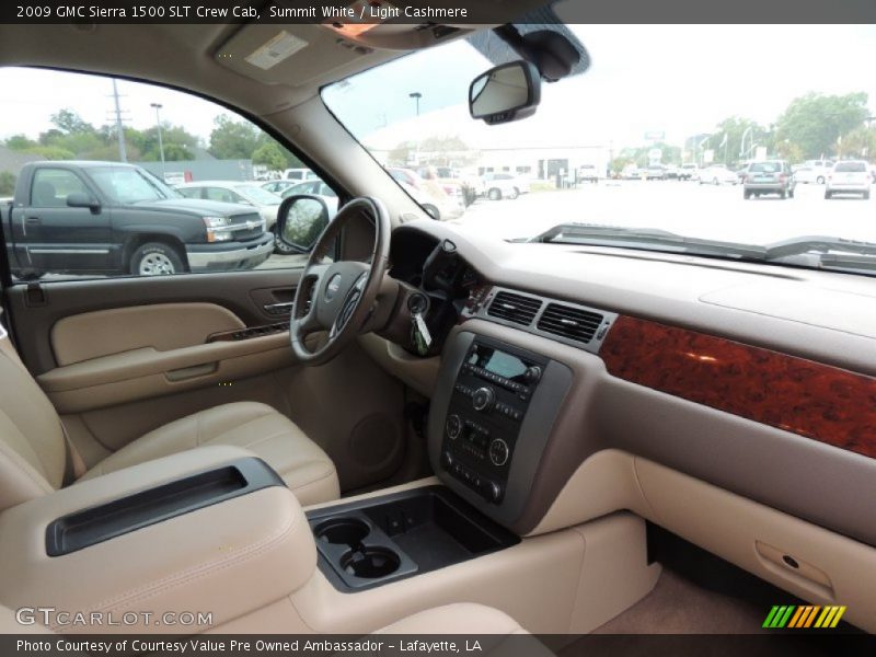 Summit White / Light Cashmere 2009 GMC Sierra 1500 SLT Crew Cab