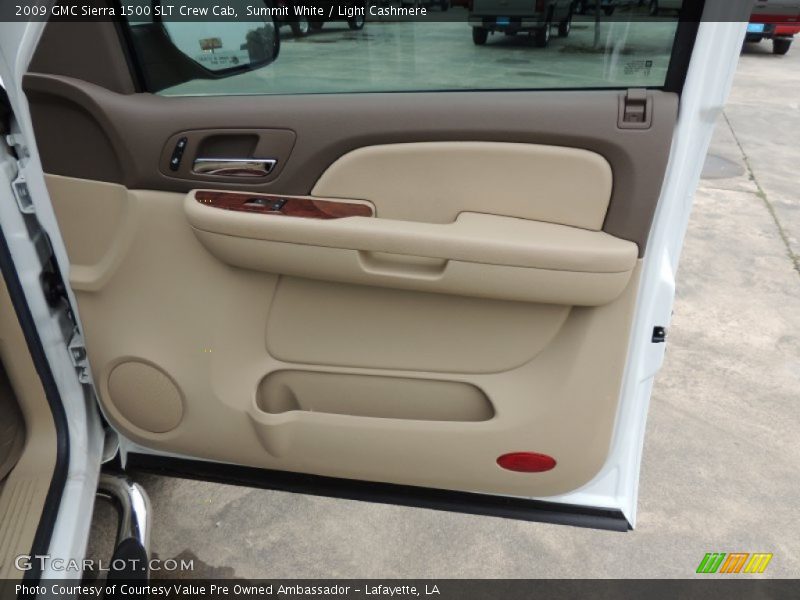 Summit White / Light Cashmere 2009 GMC Sierra 1500 SLT Crew Cab