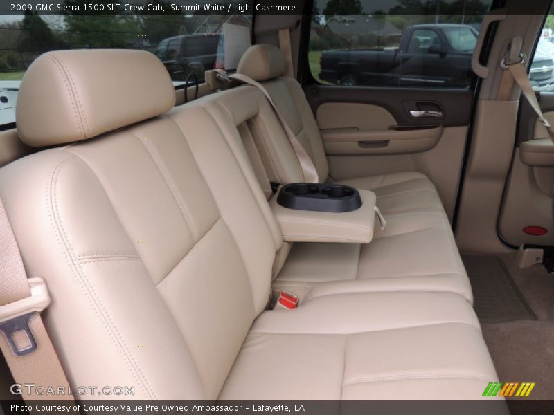 Summit White / Light Cashmere 2009 GMC Sierra 1500 SLT Crew Cab