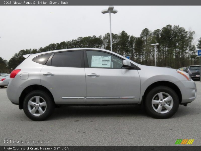 Brilliant Silver / Black 2013 Nissan Rogue S