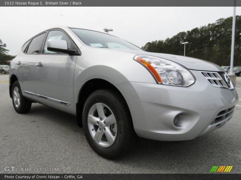 Brilliant Silver / Black 2013 Nissan Rogue S