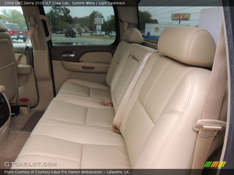 Summit White / Light Cashmere 2009 GMC Sierra 1500 SLT Crew Cab