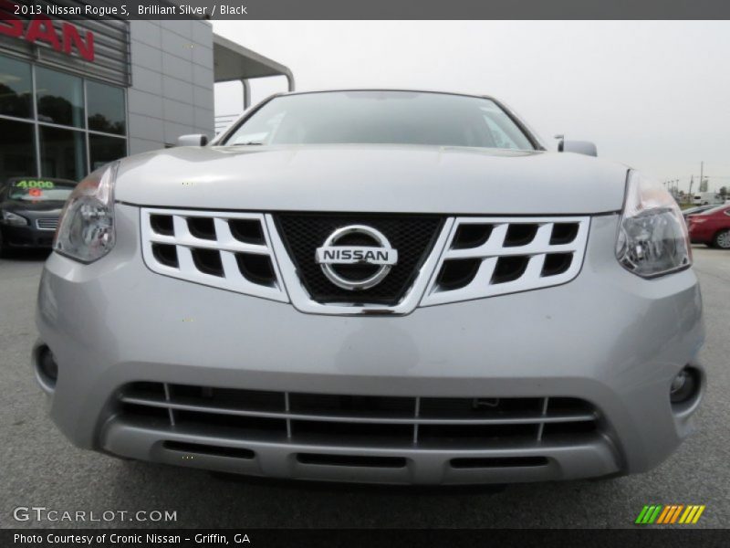 Brilliant Silver / Black 2013 Nissan Rogue S